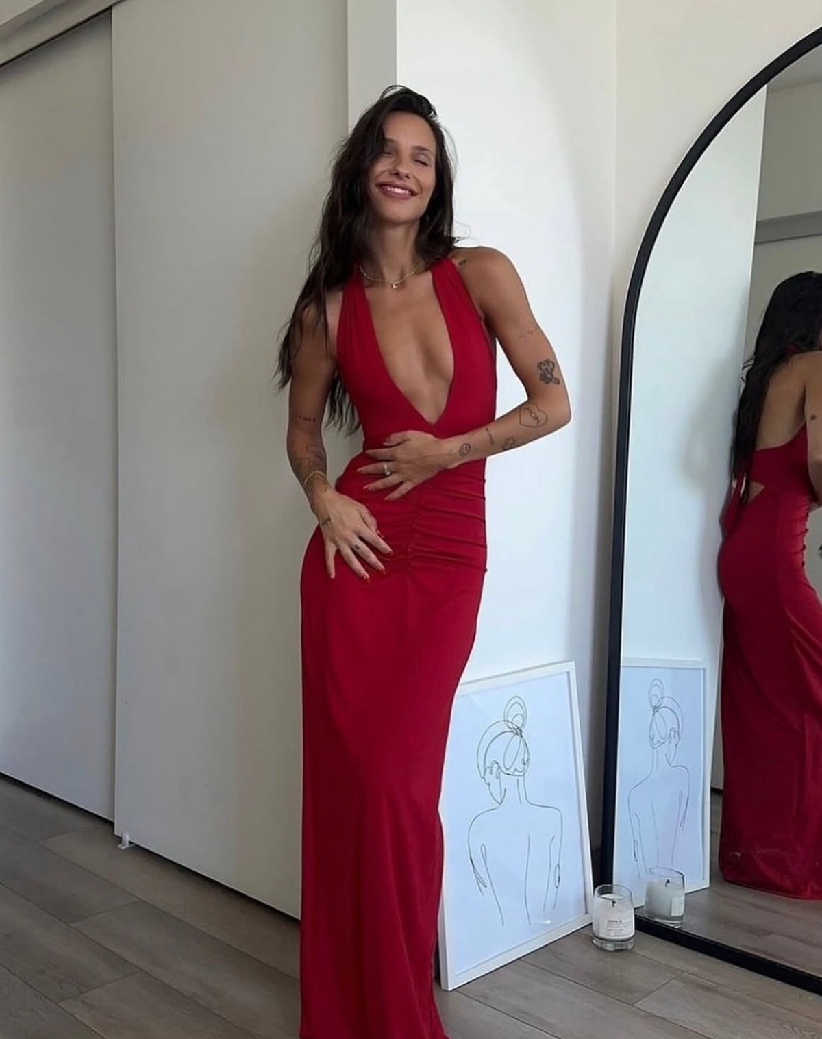 whisked away halter maxi