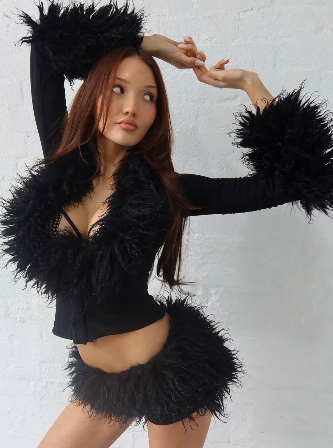 sabrina faux fur set