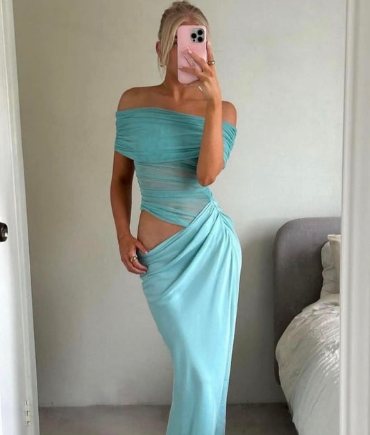 nico off the shoulder maxi